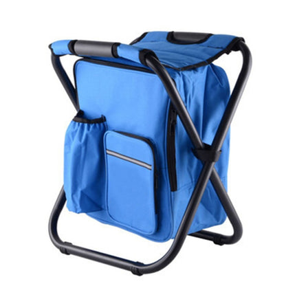 Outdoor Portable Folding Camping Chair Light Fishing Beach Chair Stainless Steel Pipe Folding Chair with Ice Bag, Stainless Steel Folding Chair(Black), Stainless Steel Folding Chair(Green), Stainless Steel Folding Chair(Blue)...