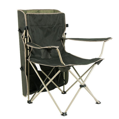 Outdoor Sun Protection Folding Chair Multifunctional Portable Fishing Beach Lounge Chair  With Sunshade Aluminum Folding Chair, Folding Chair(Dark Green)
