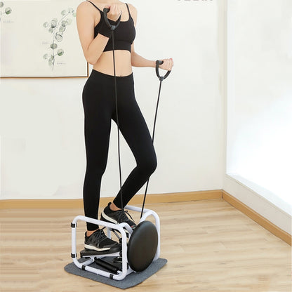 Stool Stepper Household Mini Hydraulic Silent Mountaineering Pedal Machine Multifunctional Fitness Stepper with Handle, with Handle