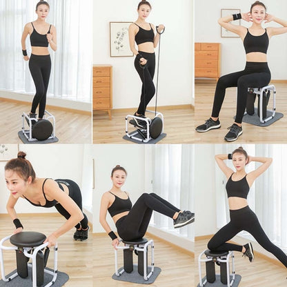 Stool Stepper Household Mini Hydraulic Silent Mountaineering Pedal Machine Multifunctional Fitness Stepper with Handle, with Handle