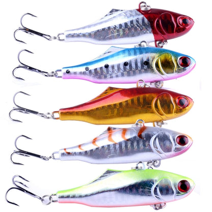 HENGJIA 5 PCS 7cm 24g Full Swimming Layer Plastic Hard Baits Fishing Lures Set Tackle Baits, 5 PCS 7cm 24g