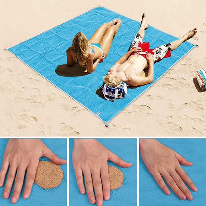 Sand Free Mat Lightweight Foldable Outdoor Picnic Mattress Camping Cushion Beach Mat, Size: 2x1.5m, 2 x 1.5m(Pink), 2 x 1.5m(Green), 2 x 1.5m(Blue)