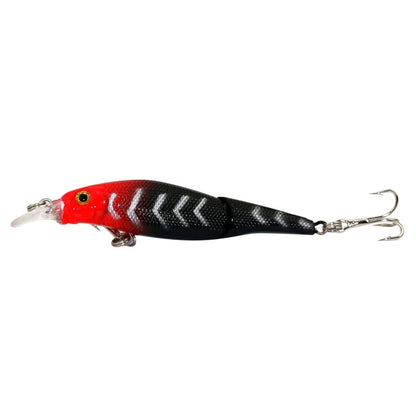 HENGJIA JM010-X 6# 8.8cm 7.4g 2-section Plastic Hard Baits Artificial Fishing Lures with Treble Hook, Random Color Delivery, JM010-X 6# 8.8cm