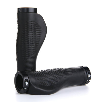 1 Pair AG21 Rubber +  Alloy Lock-Rings Bicycle Flat Handlebar Grip, AG21