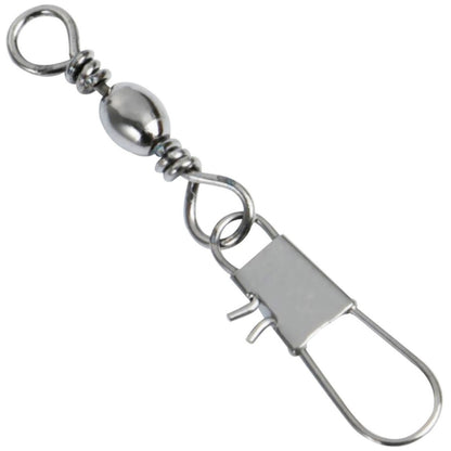 20pcs 8# 3.5cm Fishing Connectors Barrel Swivel with Safety Snap Ring, 20pcs 8# 3.5cm