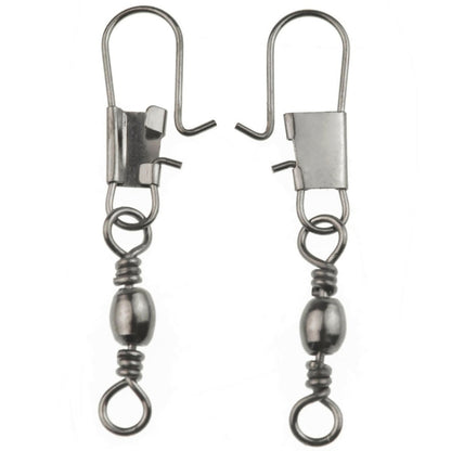 20pcs 8# 3.5cm Fishing Connectors Barrel Swivel with Safety Snap Ring, 20pcs 8# 3.5cm