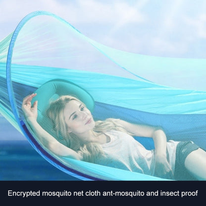 Portable Outdoor Camping Full-automatic Nylon Parachute Hammock with Mosquito Nets, Size : 290 x 140cm, 290x140cm Green, 290x140cm Blue, 290x140cm Orange, 290x140cm Camouflage, 290x140cm Army Green, 290x140cm Black, 290x140cm Dark Blue...