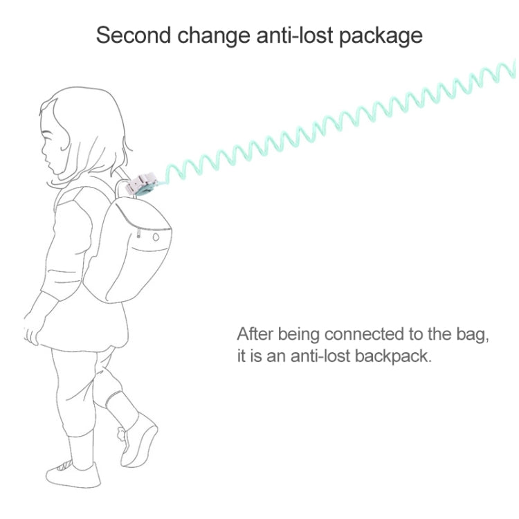 Happywalk Kids Safety Anti Lost Wrist Link Traction Rope with Induction Lock, Length: 2m, 2m Pink, 2m Green, 2m Red, 2m Blue