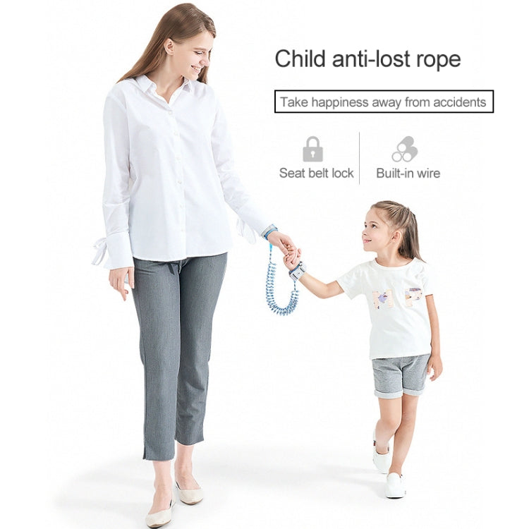 Happywalk Kids Safety Anti Lost Wrist Link Traction Rope with Induction Lock, Length: 2m, 2m Pink, 2m Green, 2m Red, 2m Blue