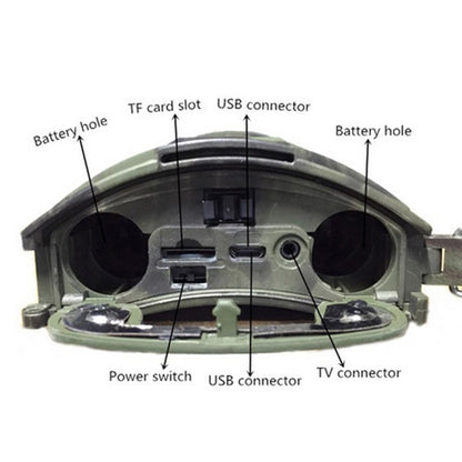 HT-001 1MP IP54 Waterproof IR Night Vision Security Hunting Trail Camera, Novatek96220 Program, 120 Degree Wide Angle, 100 Degree PIR Sensing Angle, HT-001