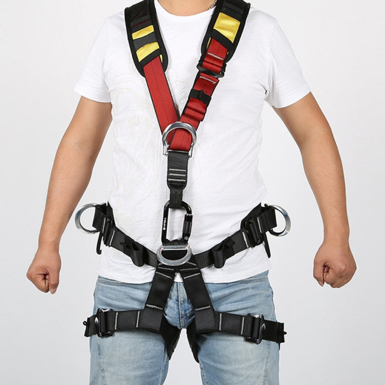 XINDA XDA9516 Outdoor Rock Climbing Polyester High-strength Wire Adjustable Downhill Whole Body Safety Belt, Whole Body Safety Belt