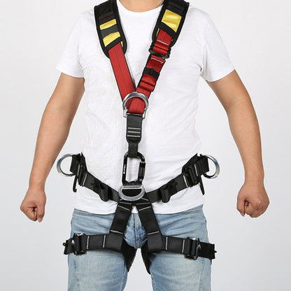 XINDA XDA9516 Outdoor Rock Climbing Polyester High-strength Wire Adjustable Downhill Whole Body Safety Belt, Whole Body Safety Belt