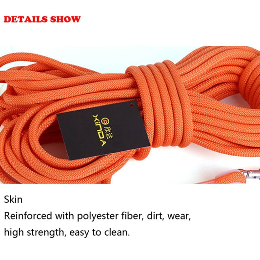 XINDA XD-S9817 Outdoor Rock Climbing Hiking Accessories High Strength Auxiliary Cord Safety Rope, Diameter: 8mm, Length: 50m, Color Random Delivery, Length: 50m
