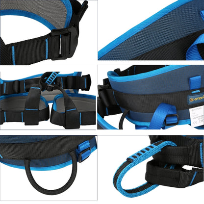 XINDA XDA9516 Outdoor Rock Climbing Polyester High-strength Wire Adjustable Downhill Whole Body Safety Belt
