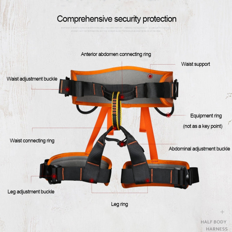 XINDA XDA9516 Outdoor Rock Climbing Polyester High-strength Wire Adjustable Downhill Whole Body Safety Belt