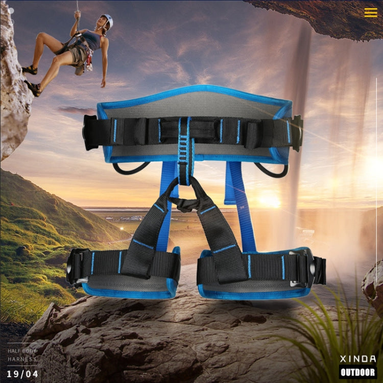 XINDA XDA9516 Outdoor Rock Climbing Polyester High-strength Wire Adjustable Downhill Whole Body Safety Belt