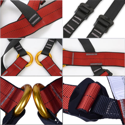 XINDA XDA9516 Outdoor Rock Climbing Polyester High-strength Wire Adjustable Downhill Whole Body Safety Belt Children Size: L, Size: L