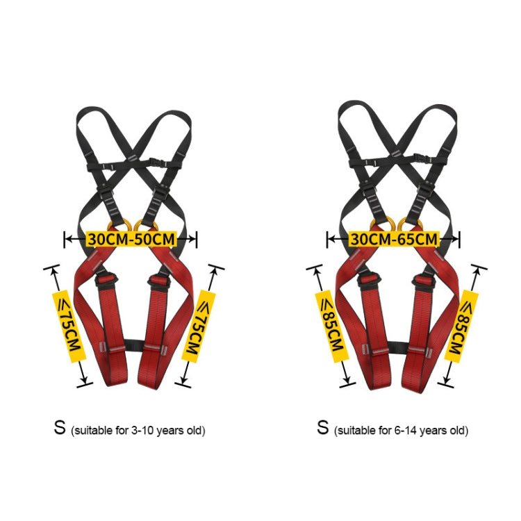 XINDA XDA9516 Outdoor Rock Climbing Polyester High-strength Wire Adjustable Downhill Whole Body Safety Belt Children Size: L, Size: L