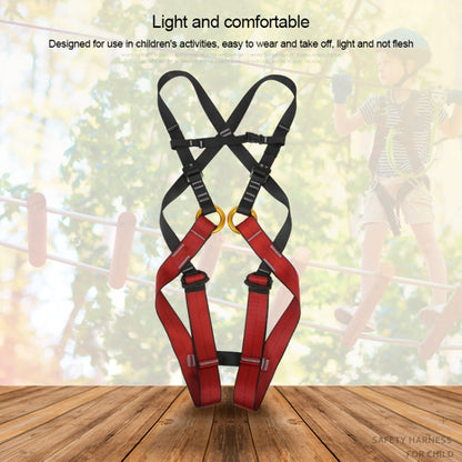 XINDA XDA9516 Outdoor Rock Climbing Polyester High-strength Wire Adjustable Downhill Whole Body Safety Belt Children Size: L, Size: L