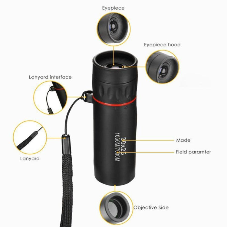 30x25 Mini Portable Optical Monocular Telescope, 30x25