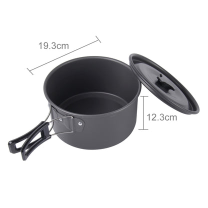 DS-500 Outdoor Camping Ultra Light Weight 15 Piece Cookware Stackable Set for 4-5 People, Size: Large, DS-500 Size: Large
