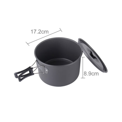 DS-500 Outdoor Camping Ultra Light Weight 15 Piece Cookware Stackable Set for 4-5 People, Size: Large, DS-500 Size: Large