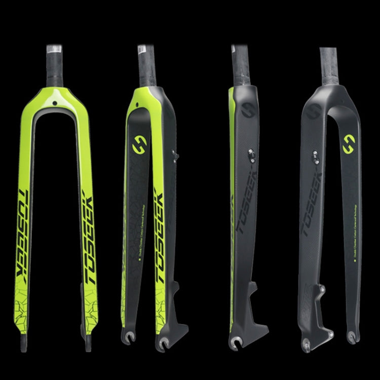TOSEEK Ultra Light 29 Inch 435mm Mountain Bike Full Carbon Front Fork Straight Head Tube Disc Brake, 29 Inch 435mm