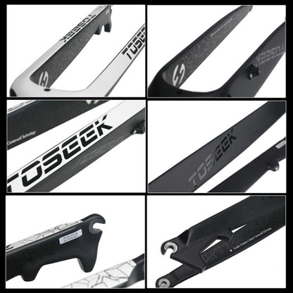 TOSEEK Ultra Light 29 Inch 435mm Mountain Bike Full Carbon Front Fork Straight Head Tube Disc Brake, 29 Inch 435mm