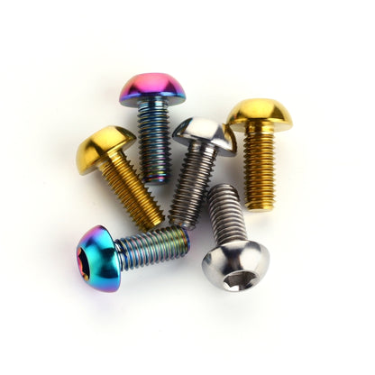 2 PCS Bicycle Accessories Titanium Bottle Cage Screw M5 12mm, 12mm