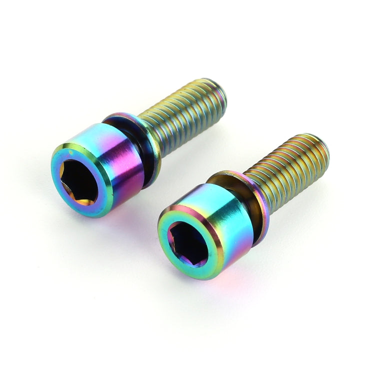 2 PCS Bicycle Accessories Titanium Bottle Cage Screw M5 15mm, 15mm