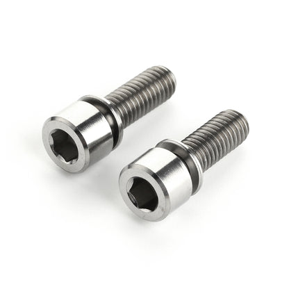 2 PCS Bicycle Accessories Titanium Bottle Cage Screw M5 15mm, 15mm