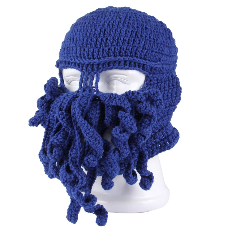 Amurleopard Unisex Barbarian Knit Beanie Octopus Tentacle Cap Winter Warm Face Mask Crochet Hat