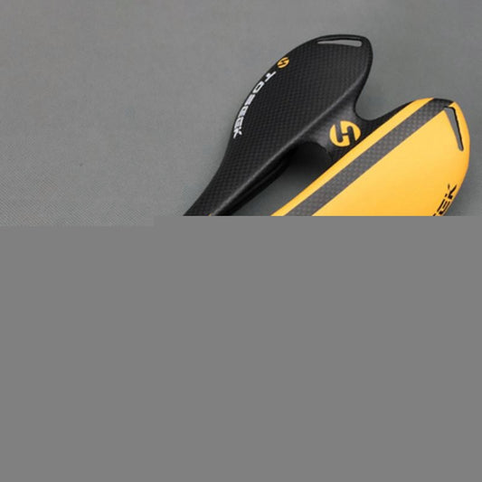 TOSEEK Road Bike Carbon Fiber Seat Bicycle Hollow Seat Saddle, 3K Texture + Extinction, Extinction(Orange), Extinction(Red), Extinction(Yellow)