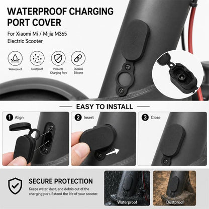 4 PCS Silicone Charging Port Waterproof Cover Dust-proof Plug Electric Scooter Accessories for Xiaomi Mijia M365