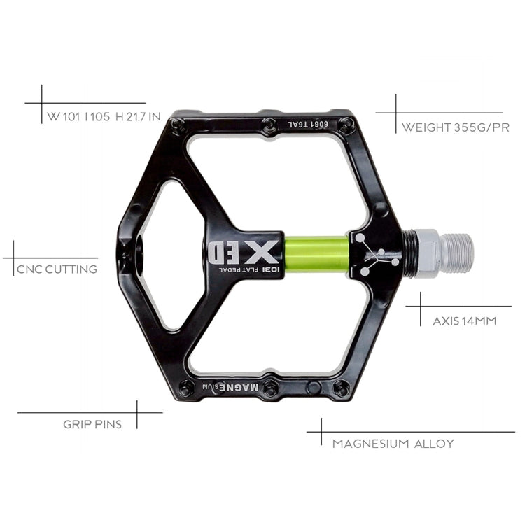 SHANMASHI 1031 Magnesium Alloy Pedal Non-slip Comfortable Bicycle Folding Pedal