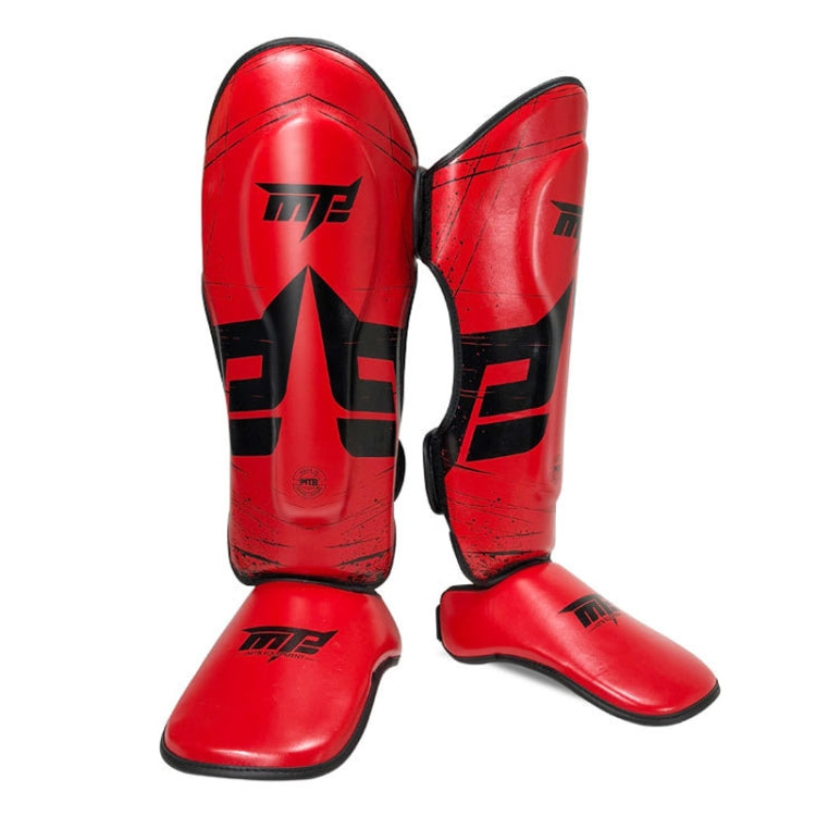 MTB SJ-004B Freestyle Grappling Thai Boxing Taekwondo Thickening Leg Guards Protective Gear, Size: L, Size: L