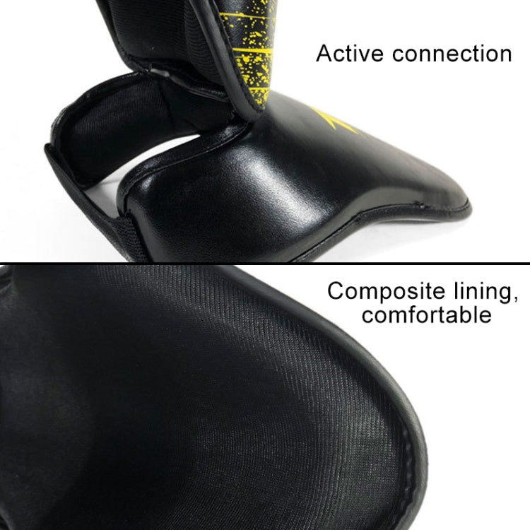 MTB SJ-004B Freestyle Grappling Thai Boxing Taekwondo Thickening Leg Guards Protective Gear, Size: L, Size: L