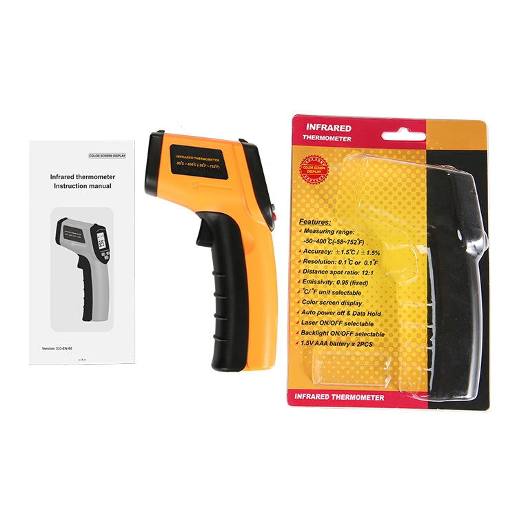GM333 Portable Digital Laser Point Infrared Thermometer, Temperature Range: -50-400 Celsius Degree, GM333