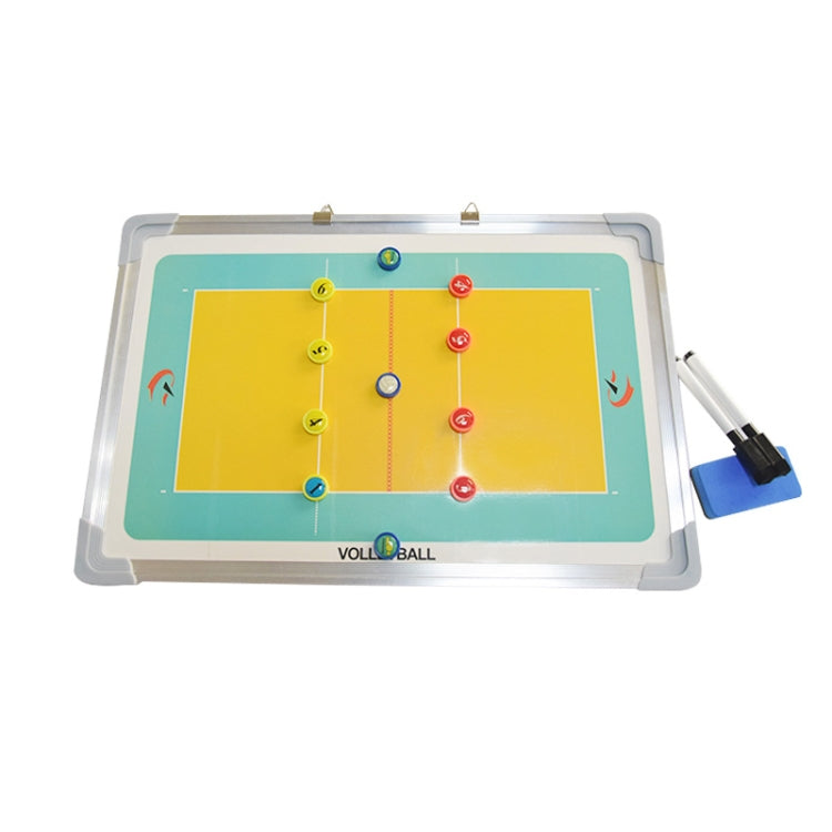 Aluminum Alloy Volleyball Coach Board Plate Handball Coaching Sets Volley Ball Equipment Training Magnetic with Eraser & Pen, Volleyball Coach Board