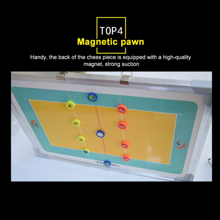 Aluminum Alloy Volleyball Coach Board Plate Handball Coaching Sets Volley Ball Equipment Training Magnetic with Eraser & Pen, Volleyball Coach Board