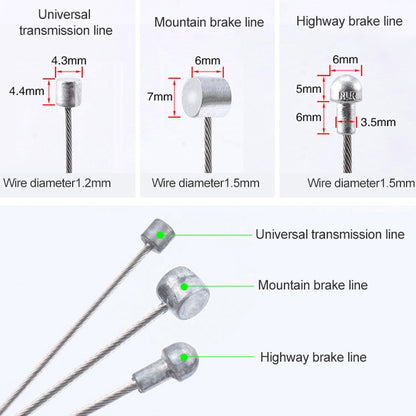 7 in 1 Mushroom Head PVC Brake Cable Tube Set for Road Bike, Road Bike