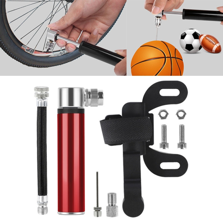 Manual Mini Portable Bicycle Aluminum Alloy Pump, Inflator Black, Inflator Red, Inflator Silver