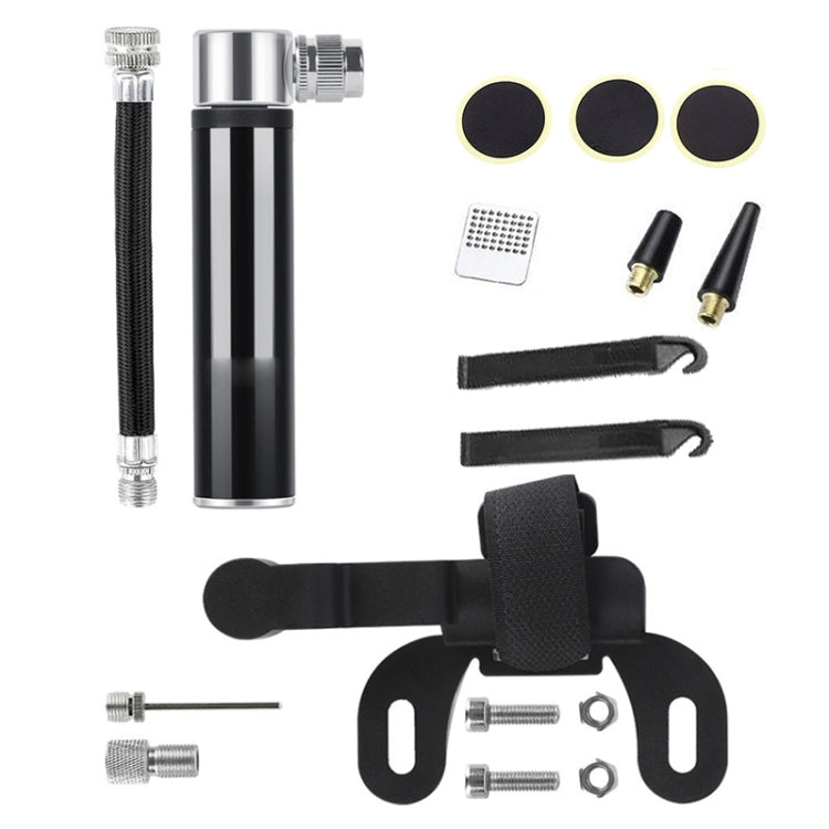 Manual Mini Portable Bicycle Aluminum Alloy Pump+ Glue-free Tire Patch + Fish-shaped Tire Lever, Inflator + Glue-free Tire Patch + Fish-shaped Tire Lever Black, Inflator + Glue-free Tire Patch + Fish-shaped Tire Lever Red...