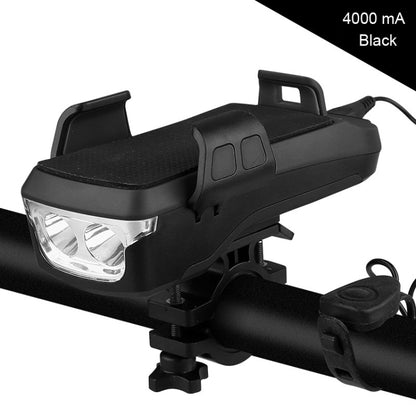 Multifunction 4  in 1 Phone Holder Bicycle Bell Cycling Lamp Flashlight, 4 in 1 Phone Holder