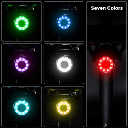 Antusi Q1 7 Colors Cycling Light Bicycle Taillight Bike Accessories, Q1