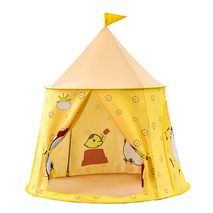 Chick Pattern Children Indoor Outdoor Tent Play House Ocean Balls Game Castle with Base Cloth, Chick Pattern with Base Cloth