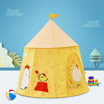 Chick Pattern Children Indoor Outdoor Tent Play House Ocean Balls Game Castle with Base Cloth, Chick Pattern with Base Cloth