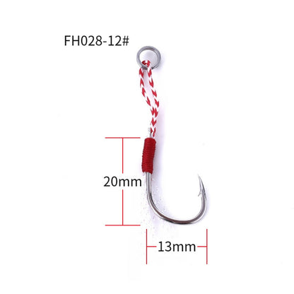 5pcs / Pack HENGJIA 12# Tied Wire Iron Hook Deep Sea Fishing Hook, 12#