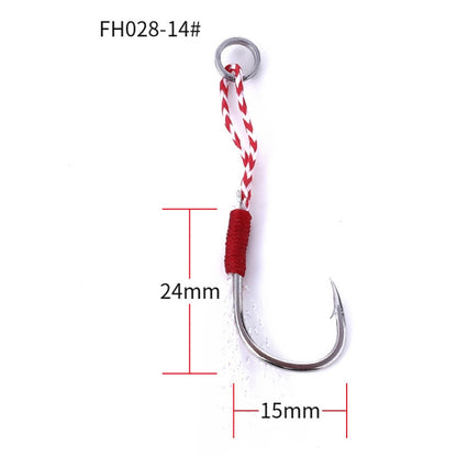 5pcs / Pack HENGJIA 14# Tied Wire Iron Hook Deep Sea Fishing Hook, 14#