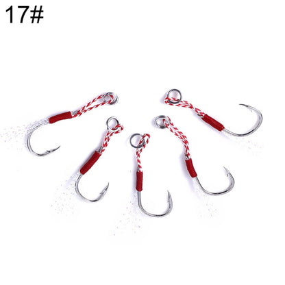 5pcs / Pack HENGJIA 17# Tied Wire Iron Hook Deep Sea Fishing Hook, 17#